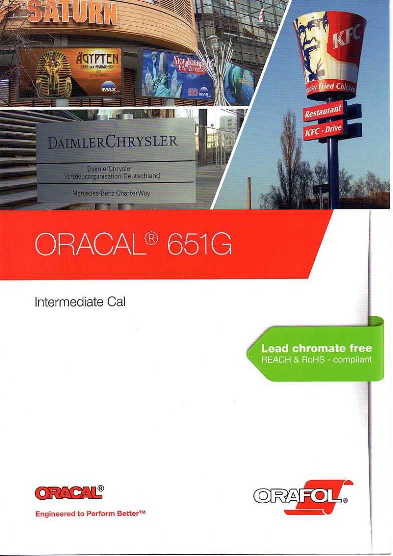 5 lf 035 Pastellorange Original Oracal 651glänzend630 mm breit 4,77€/m² 