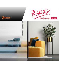 Reflectiv INT 236 Decreasing Frosted Stripes Fine Width 152cm